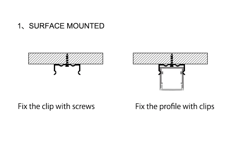 Pxg-5015 Silver Anodized, Heat Sink Strip Surface Mount LED Aluminium Profile