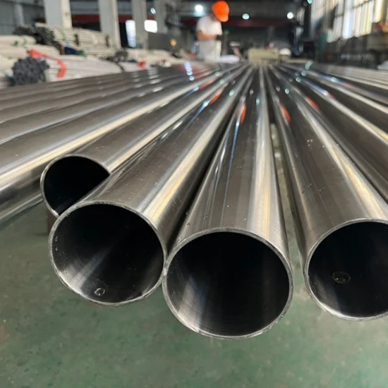 中国工場供給装飾溶接ステンレス鋼丸管 SUS 304L 316 316L 304 2205 2507 ステンレス鋼二重管